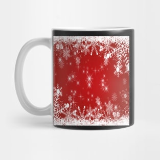 Snowflakes / Stars: Christmas in red and white Mug